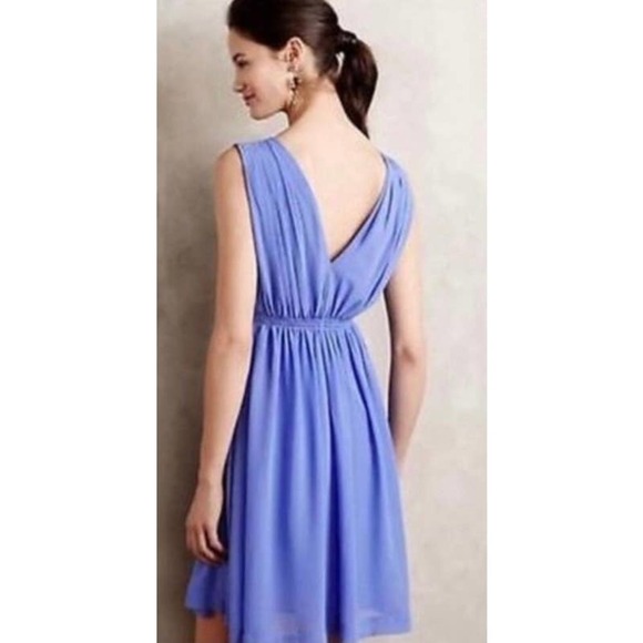 HD in Paris Periwinkle Empire Waist Sleeveless Lavender Purple Dress Size 6 - Picture 5 of 16